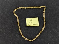 18k Gold 12.3g Necklace