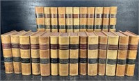 25 VOLUMES OF LEATHER BOUND ENCYCLOPEDIA