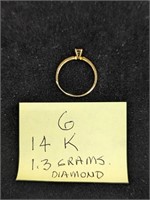 14k Gold 1.3g Diamond Ring