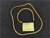 10k Gold 9g Necklace & Bracelet Set