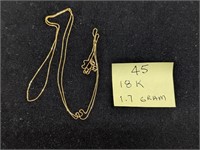 18k Gold 1.7g Necklace