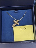 10kt Gold Necklace with .50ctw Diamond Cross