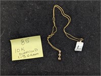 10k Gold 1.3g Necklace with Diamond