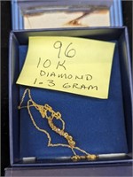 10k Gold 1.3g Necklace with .50ctw Diamond Pendant