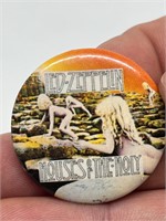 Vintage Led Zeppelin Band Pin Button House of Holy