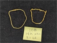 14k Gold 2.1g Bracelets