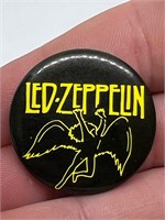 Vintage Led Zeppelin Band Pin Button Swan Song