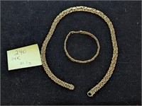 14k Gold 31.1g Necklace and Bracelet