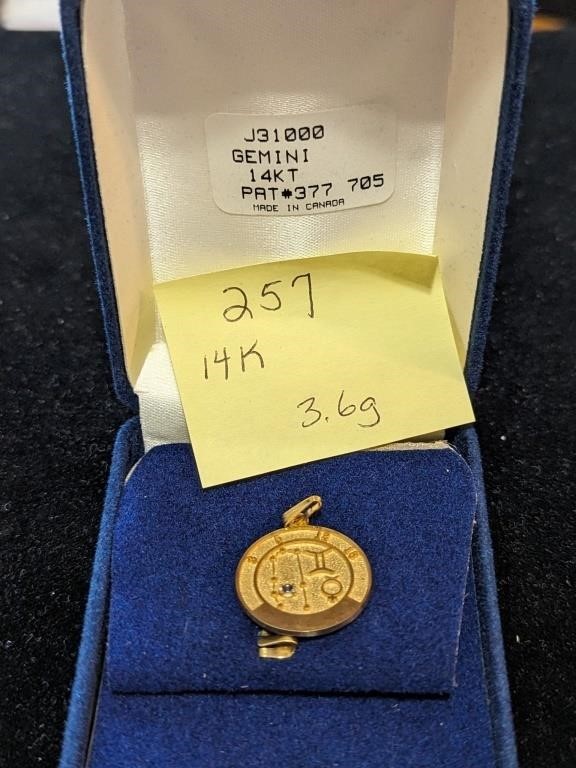 14k Gold Gemini Coin - 3.6g