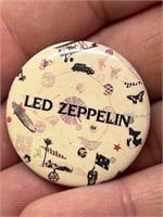 Vintage Led Zeppelin Band Pin Button 70s