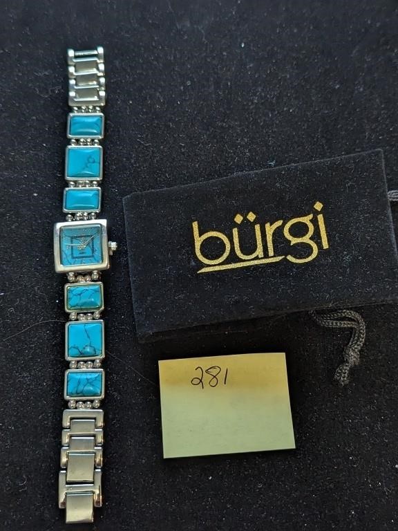 Burgi BTV016 Turquoise Watch