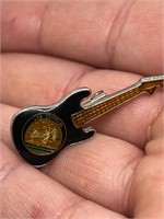 Vintage Led Zeppelin Band Pin Button Guitar Foil