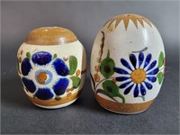 Pottery Salt and Pepper Shakers