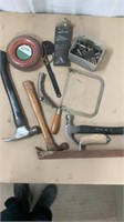 Assorted tools incl Benchmark hammers, hex keys,