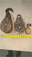 Antique pulleys. Various sizes see pics