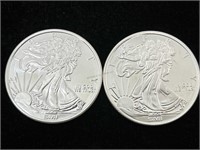 2-1oz Silver Rounds 999 Silver