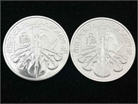 2-1oz Silver Rounds 999 Silver