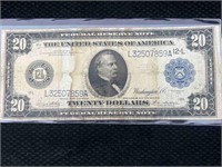 $20 Large Balnket Note Us Currency 1914