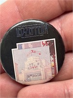 Vintage Led Zeppelin Band Pin Button Song Remains