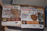 Box Lot of Numismatic News.
