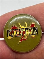 Vintage Led Zeppelin Band Pin Button Swan