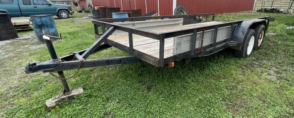 Bumper Pull 2-Axle Trailer 16ft L x 75-1/2" Inside