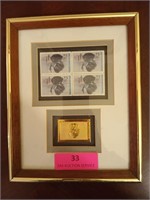 Framed 1991 ducks unlimited stamp