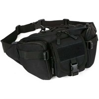 7.8  5.12  5.9in  Forestfish Black Unisex Fanny Pa