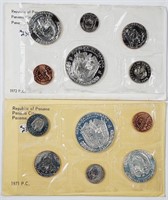 1971 & 1972  Panama  Proof sets  .9341 silver each