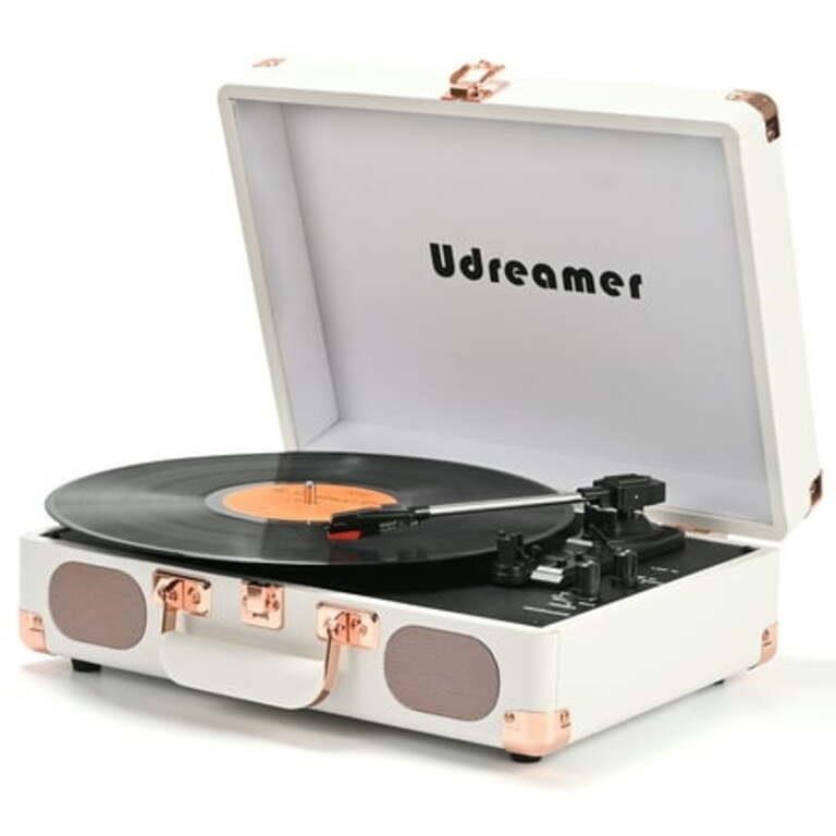 Udreamer Vinyl Record Player  3-Speed  Bluetooth