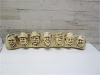 HANGING CHALKWARE CHARACTER HEADS