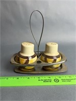 Salt and Pepper Shakers On Stand