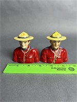 Mountie Salt and Pepper Shakers