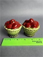 Strawberry Basket Salt and Pepper Shakers