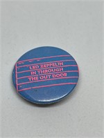Vintage Led Zeppelin Band Pin Button In Through