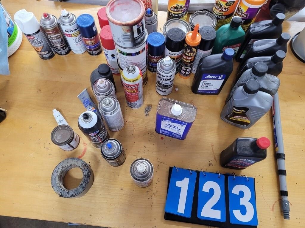spray paint hydraulic fluid oil misc
