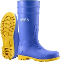 HISEA Men's Steel Toe Rain Boots  Waterproof  Slip