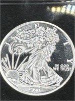 SMI PROOF ONE TROY OUNCE SILVER EAGLE COIN