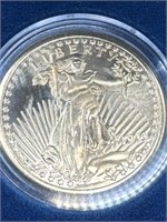 GOLD PLATED COPY OF 1933 SAINT GAUDENS $20 GOLD