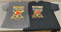 2pc Five Finger Death Punch Concert Tee Shirts