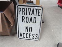 Private Road Sign, Metal