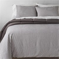 King Linen Stripe Comforter Set - Casaluna