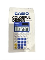CASIO Solar Powered Calculator Lot of 2 Blue