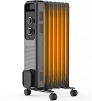 $50  1500W Radiator Heater  Portable  Glossy Black