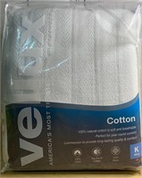 Vellux Woven Blanket White 108x90 Cotton