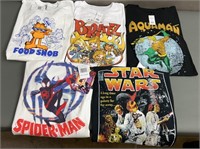 5pc NWT Pop Culture / Character Tee Shirts