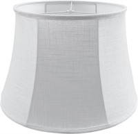 $62  White Drum Lamp Shade 12x16x11  Spider Linen