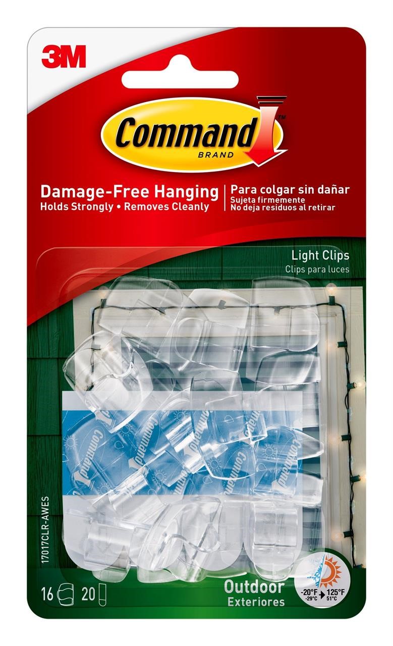 Command Outdoor Light Clips  Clear  Damage Free Ha