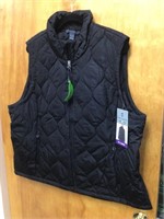 Women’s XXL Free Country Quilted Vest NWT Black