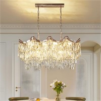 $280  Depuley 10-Light  31.5' Gold Chandelier